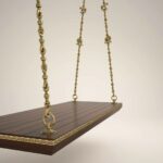 Indian Swing in Cherry Brown PU Finish and Antique Pure Traditional Brass Chain - Image 6