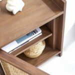 Wooden Cane  Bedside Table - Image 3