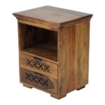 Sheesham Wood Bedside Table - Image 6