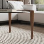 Handcrafted Natural Mango Wood With Mirror Design Coffee Table - Image 4