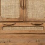 Solid Wood Rattan Sideboard in Sheesham Wood - Image 4