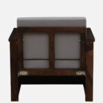 Mango Wood  1 Seater Sofa In Provincial Teak Finish - Image 3