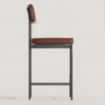 Handmade Metal Square Bar Chair - Image 3