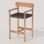 Antique Design Square Barstool - Image 3