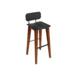 Wooden Indian Design Square Barstool - Image 4