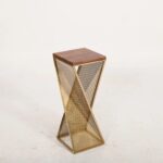 Handcrafted Wooden & Metal Design End Table - Image 2