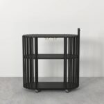 Wooden Artistic Antique Mango Wood Bar Cart - Image 4
