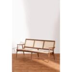 Modern Solid Wood Sinni Seater Wicker Sofa - Image 5