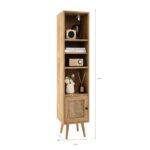 Compact Wooden Bookshelf with Storage - Image 2