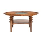 Wooden 4 Leg Coffee Table - Image 4