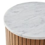 Wooden Marble Handcrafted Side Table - Image 4