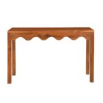 Handcrafted Wooden Natural Finish Console Table - Image 3