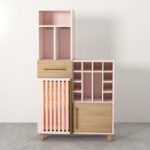 Wooden Artistic Mango Wood Bar Cabinet - Image 6