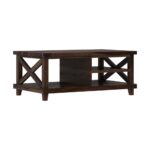 Cross solid wood coffee table - Image 3
