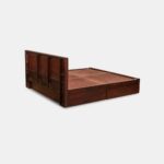 Wooden Artistic Brown Nomad Mango Wood Box With Storage - Image 4