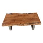 Edge coffee table with steel legs - Image 2