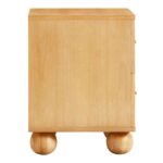 Wooden Cane 2 Drawer Bedside Table - Image 4
