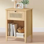Handcrafted Bedside Table 1 Drawer Natural-Finish - Image 2