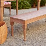 Wooden Carved Outdoor Dining Bench - Image 3