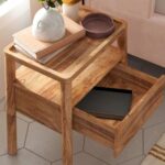 Handcrafted Bedside Table 1 Drawer Natural-Finish - Image 7