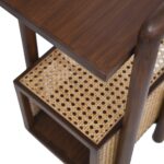 Handcrafted Cane Antique Side Table - Image 4