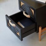 Handmade Wooden Artistic | Bedside Table Natural Finish - Image 4
