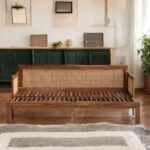 Wooden & Cane Sofa Cum Bed - Image 3