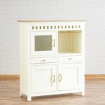 Wooden Artistic Mango Wood Bar Cabinet - Image 8