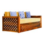 Mango Wood Sofa Cum Bed 3 Seater - Image 4