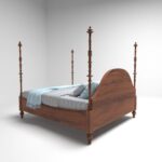 Solid Wood Poster Bed - Image 3