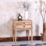 Handcrafted Modern 2 Drawer Design Bedside Table - Image 7