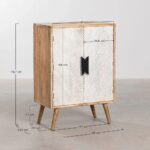 Wooden Curved Mango Wood Door Sideboard for Living Room Furniture - Image 4
