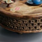 Carved Wooden Coffee Table - Image 8