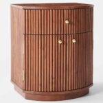 Handcrafted Wooden Bedside Table Natural Mango Finish - Image 4
