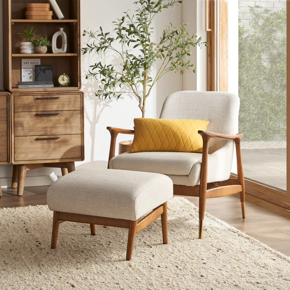 4-372.jpg Wooden Donnie Armchair - Image 1