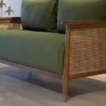 Cane & Wooden Sofa Cum Bed - Image 4