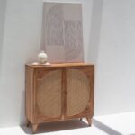 Viviana Rattan Doors Acacia Wood Sideboard & Buffet/Cabinet - Image 2