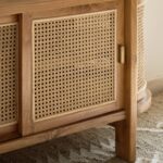 Handcrafted Cane Modern Cabinet - Image 2