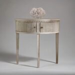 Hand Work Half Round Wooden Side Table - Image 2
