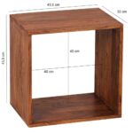 Wooden Handcrafted Unique U End Table - Image 4