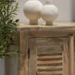 Marcella Rustic Mango Wood Slatted Cabinet (3 Sizes) - Image 3