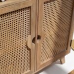 Indian Rattan Door Display Cabinet - Image 4