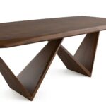 Wooden Artistic V Shape Brown - Natural Dinning Table - Image 4