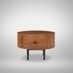 Solid Mango Wood Modern Drawer End Table - Image 4