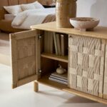 Wooden Solid Wood 2 Door Sideboard for Jhuta Design - Image 4