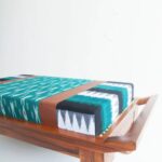 Wooden Artistic Seater Ikat Bench - Image 3