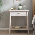 Handcrafted Wooden Bedside Table Natural Mango Finish