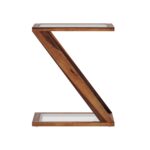 Wooden Handcrafted Unique Z- End Table - Image 4