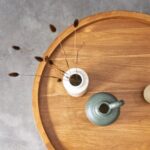Wooden Antique Round & Iron Coffee Table - Image 4
