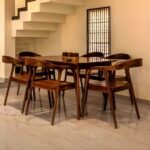 Handcrafted Solid Sheesham Wood Dining Table & Set - Image 4